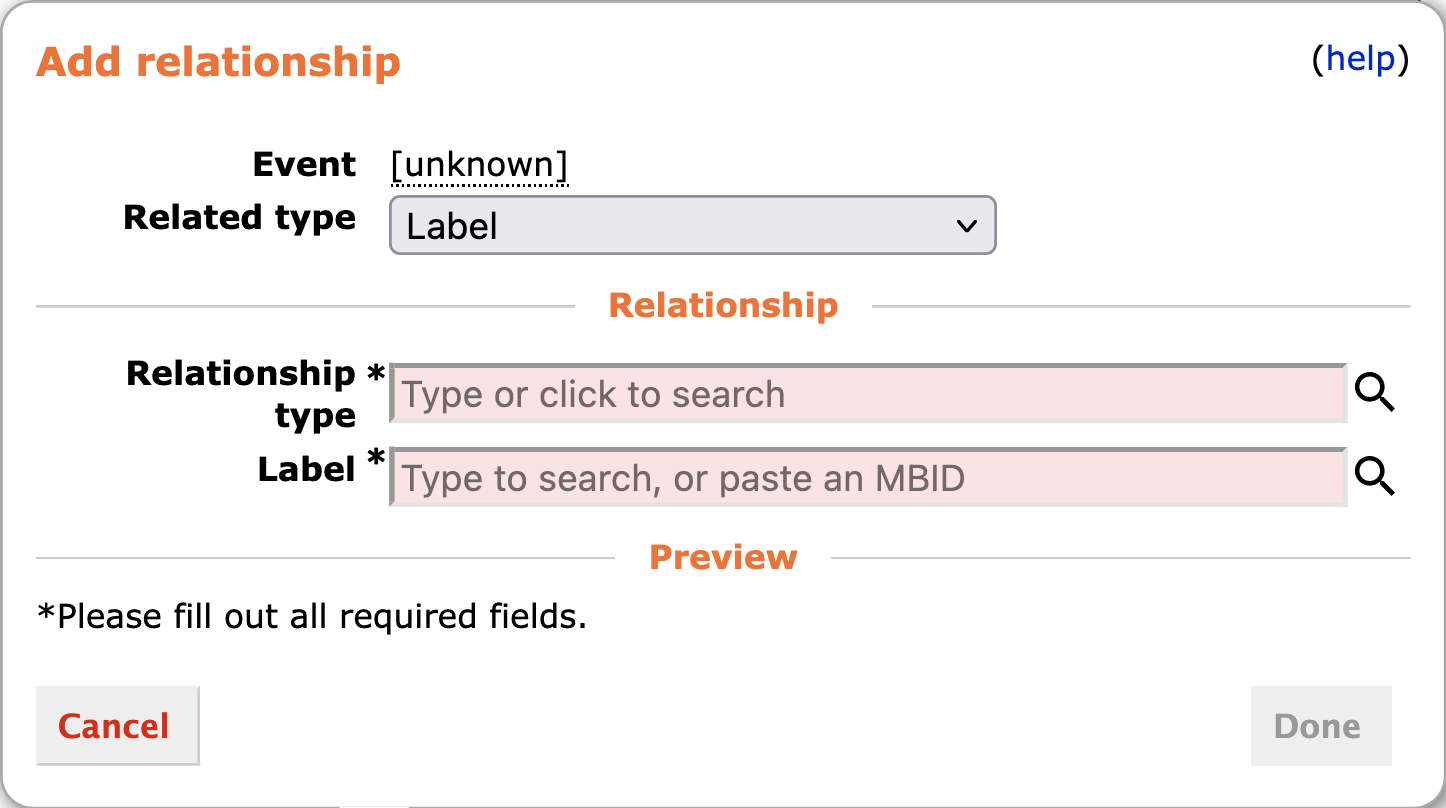 Label Relationship Editor