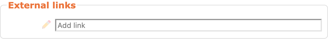 External Links Form