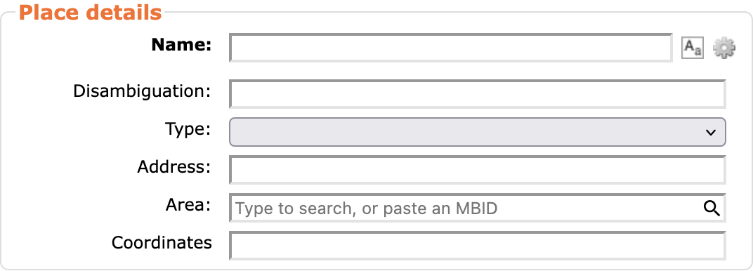 Add a New Place Form