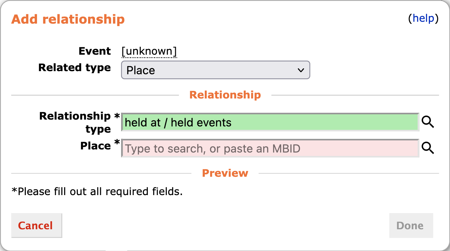 Place Relationship Editor